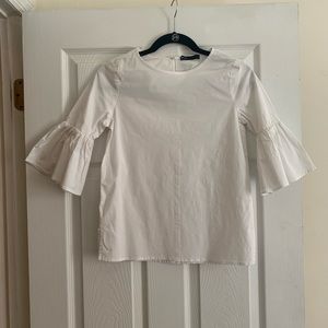 White 3/4 sleeve blouse